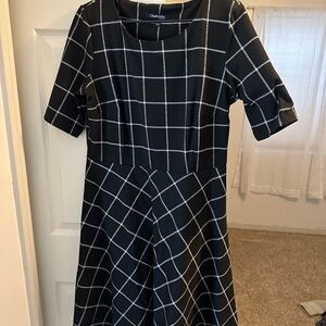 Chadwicks Black Checkered Dress